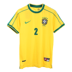 Soccer Kits CAFU #2 Retro 1998 Brazil Home Soccer Jersey - World Cup