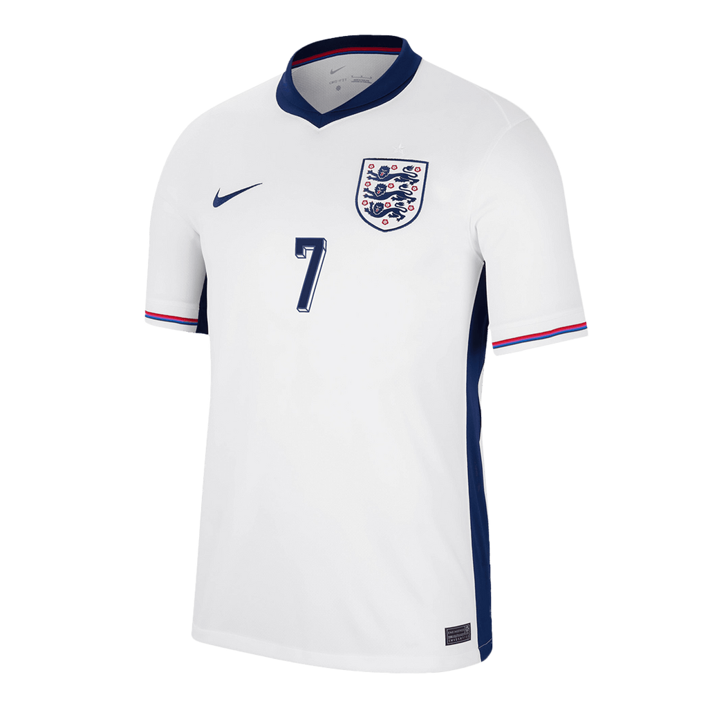 Kits de fútbol SAKA #7 Inglaterra Camiseta de fútbol local Euro 2024