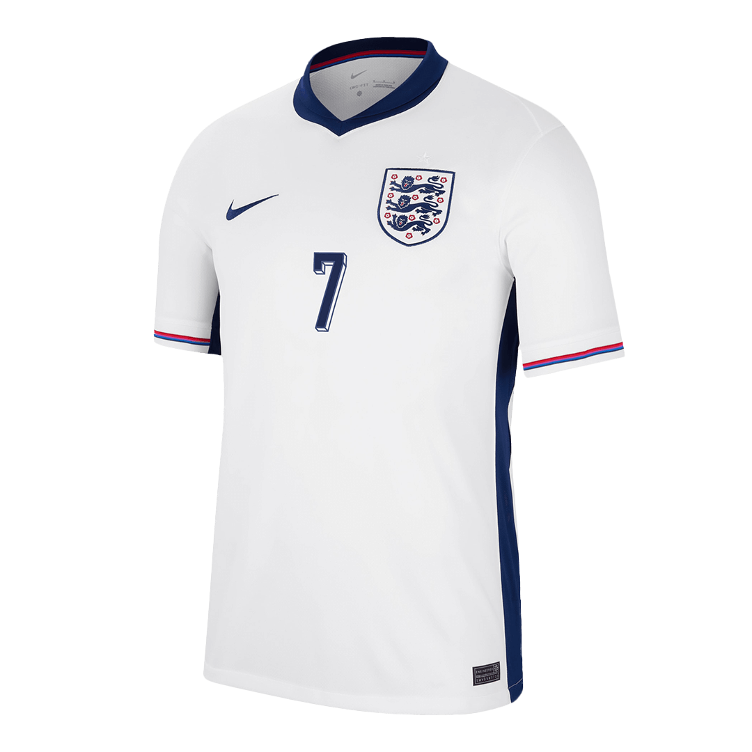 Kits de fútbol SAKA #7 Inglaterra Camiseta de fútbol local Euro 2024