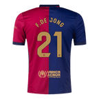 Maillot de football F.DE JONG #21 Barcelone Domicile 2024/25