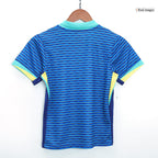 Kits de fútbol: Camiseta de fútbol visitante de Brasil para niños (camiseta y pantalones cortos) Copa América 2024