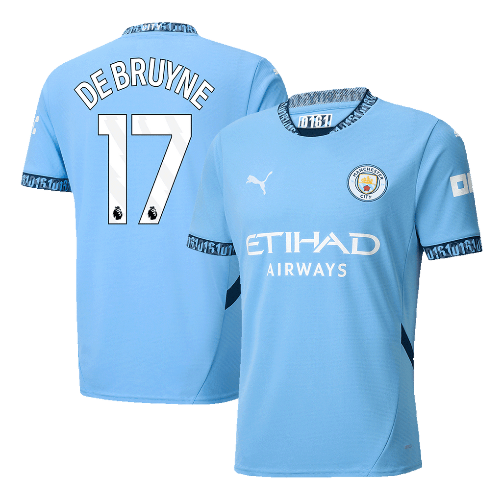 Maillot de football DE BRUYNE #17 Manchester City Domicile 2024/25