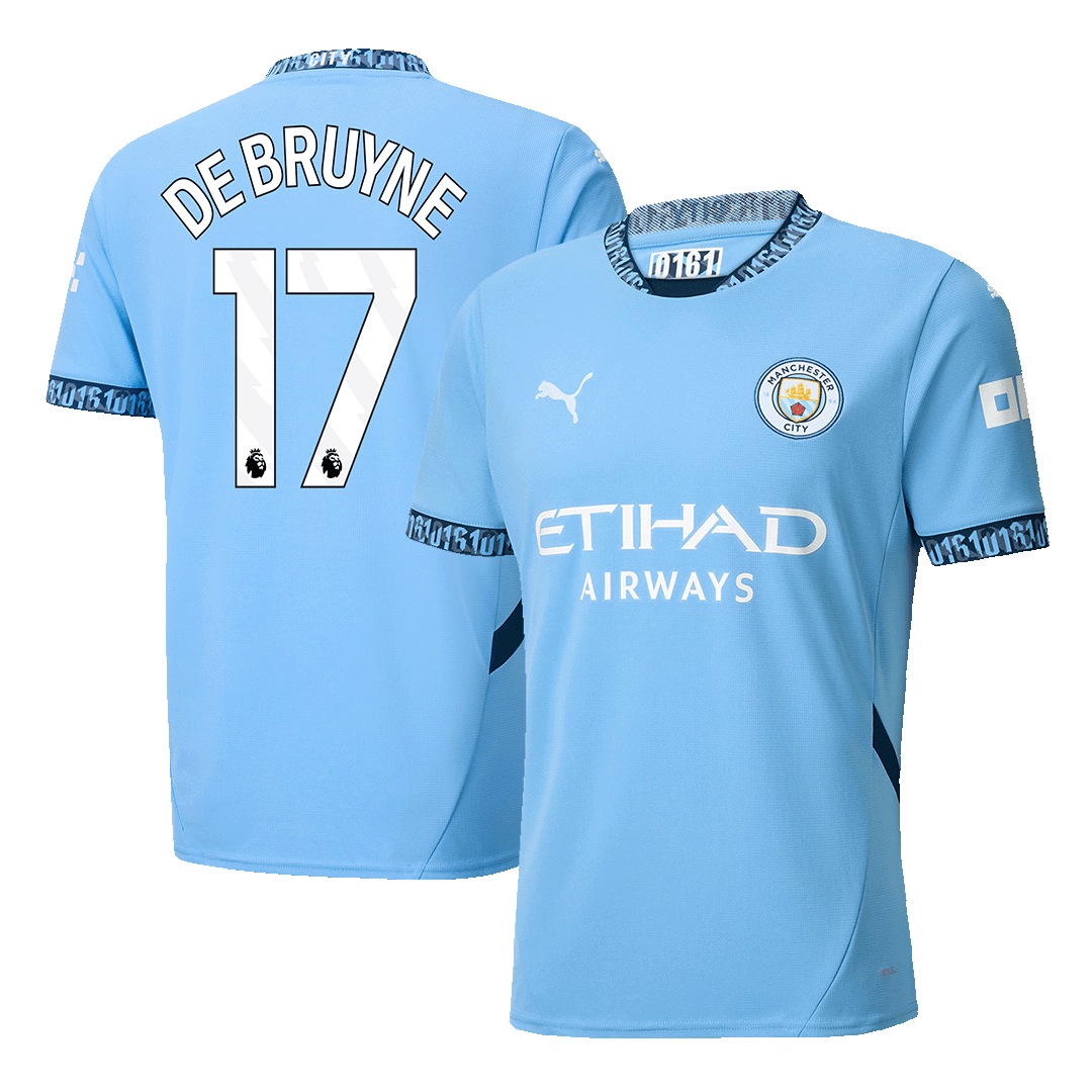 Maillot de football DE BRUYNE #17 Manchester City Domicile 2024/25