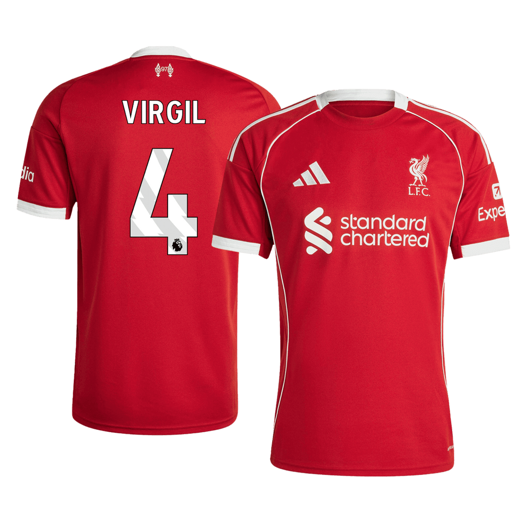 Maillot de football domicile VIRGIL #4 Liverpool 2025/26 Rouge
