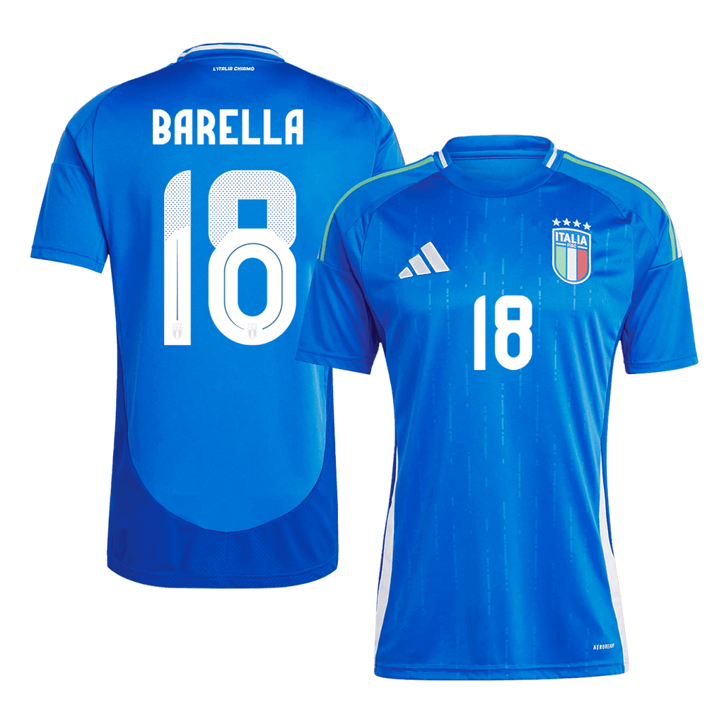 Soccer Kits BARELLA #18 Italy Home Soccer Jersey Euro 2024