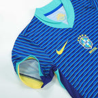 Kits de fútbol: Camiseta de fútbol visitante de Brasil para niños (camiseta y pantalones cortos) Copa América 2024