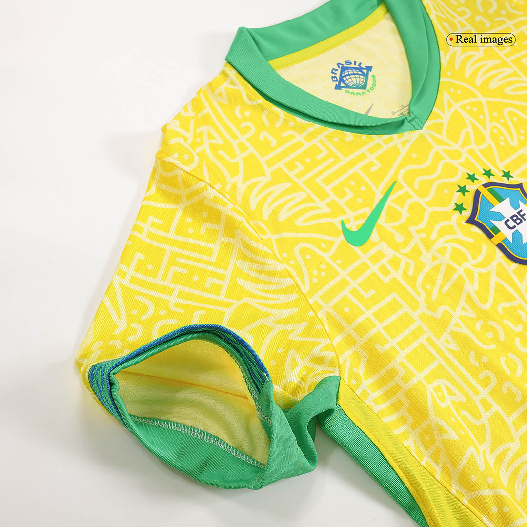 Soccer Kits Authentic Brazil Home Soccer Jersey Copa America 2024