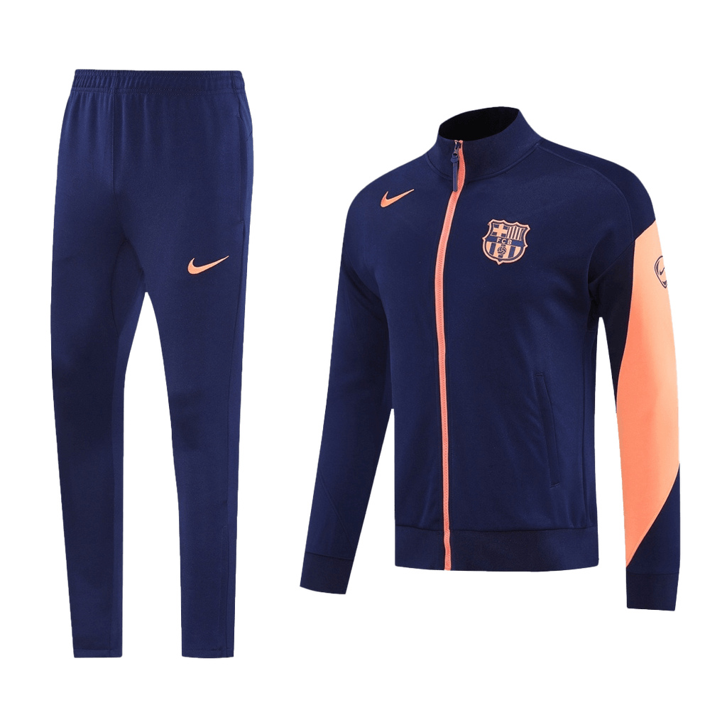 Soccer Kits 25/26 Barcelona Training Jacket Kit(Jacket+Pants) Navy&Orange