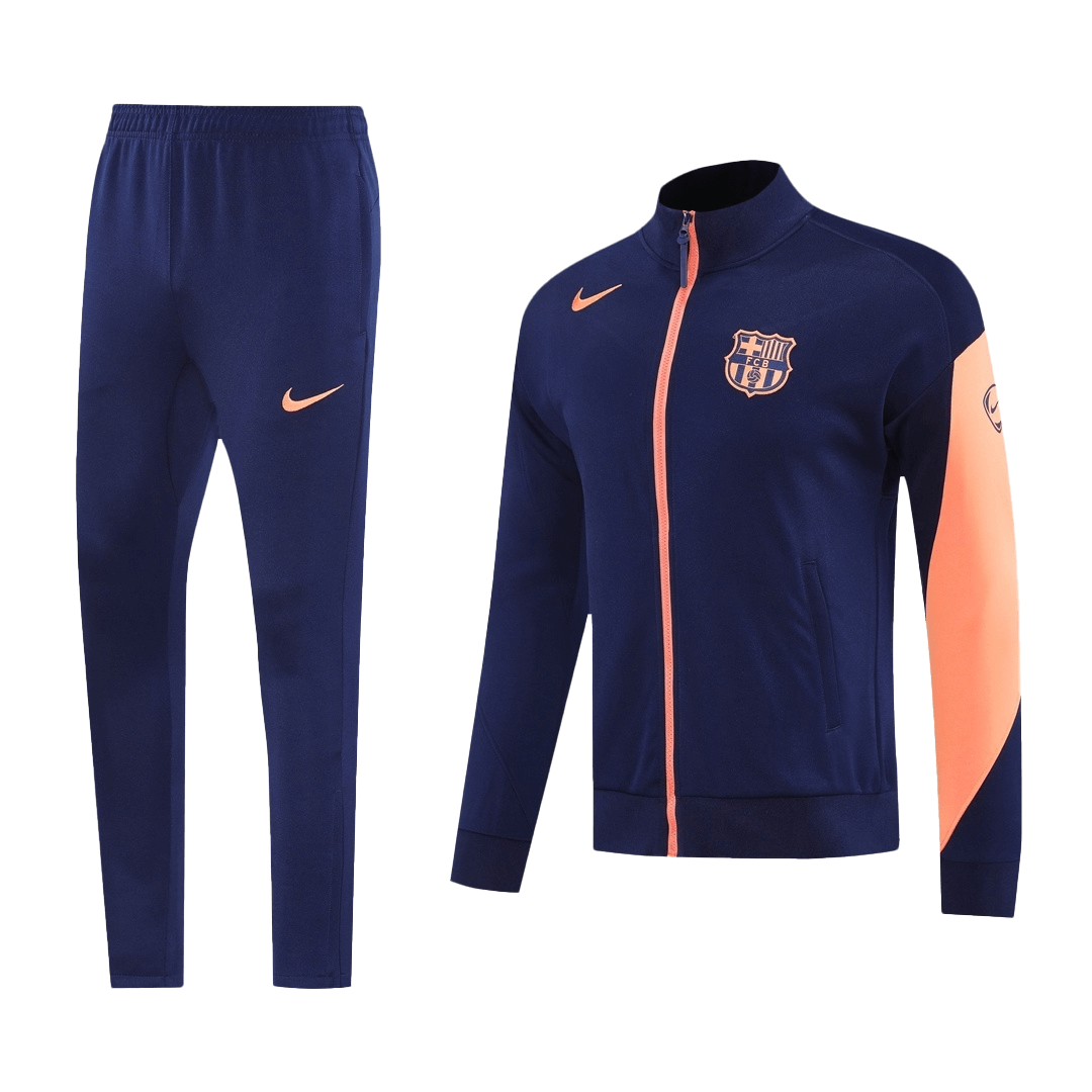 Soccer Kits 25/26 Barcelona Training Jacket Kit(Jacket+Pants) Navy&Orange