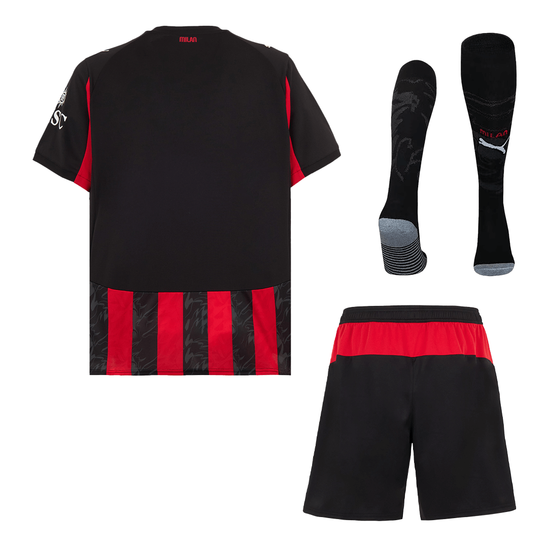 Soccer Kits AC Milan Home Soccer Jersey Kit(Jersey+Shorts+Socks) 2025/26