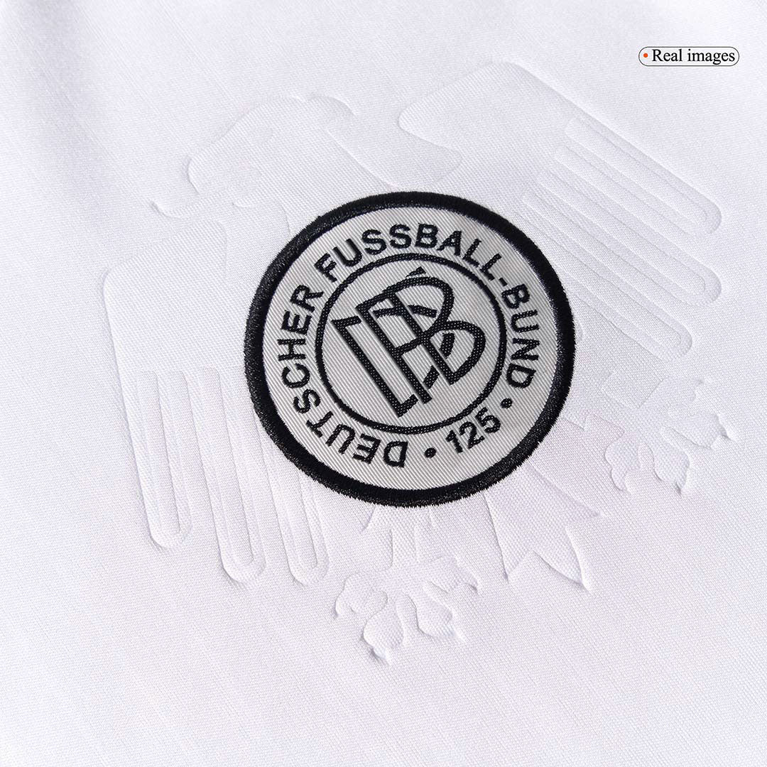 Camiseta de fútbol infantil del 125.º aniversario de Alemania (camiseta y pantalón corto) 2025, color blanco