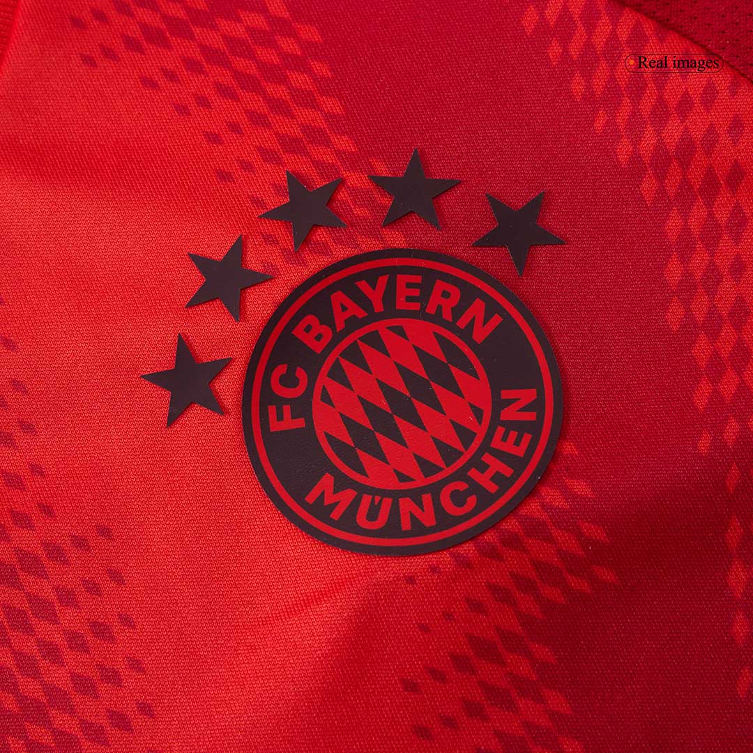 Maillot de football domicile Bayern Munich 2024/25 pour enfant (maillot, short, chaussettes) Rouge