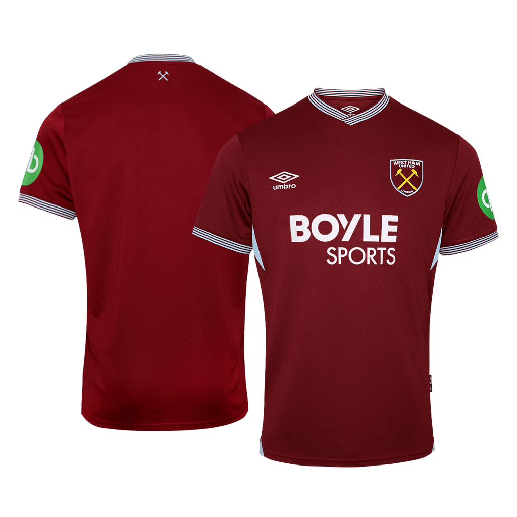 Kits de fútbol West Ham United Home Soccer Jersey 2025/26 Rojo