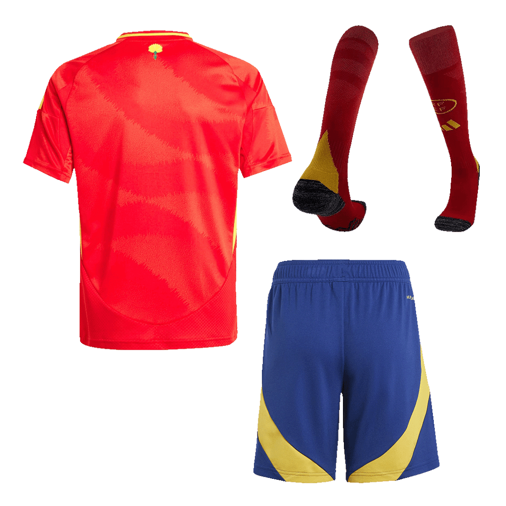 Kits de fútbol para niños: Camiseta local de España (camiseta, pantalón corto y calcetines) para la Eurocopa 2024