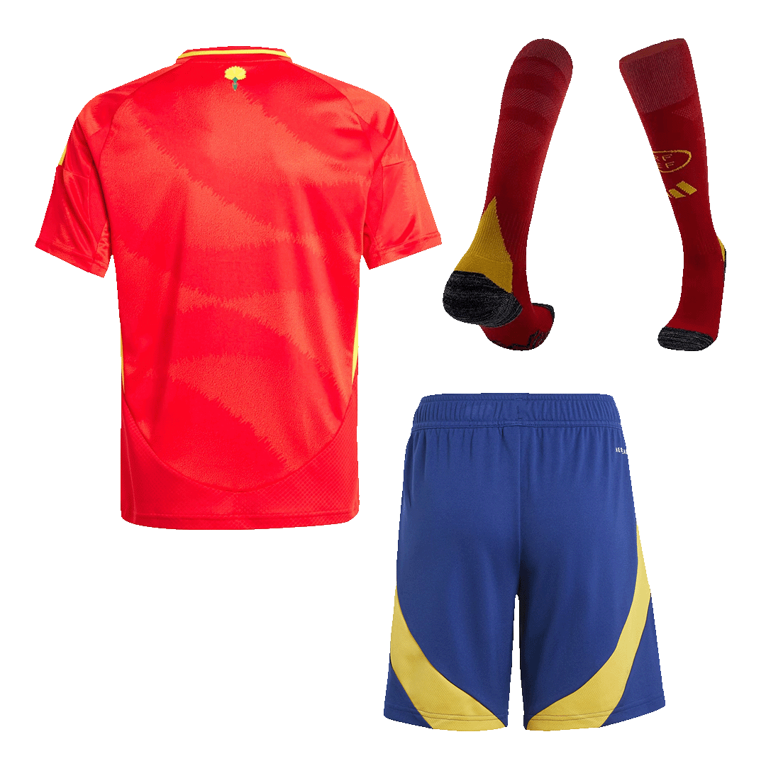 Kits de fútbol para niños: Camiseta local de España (camiseta, pantalón corto y calcetines) para la Eurocopa 2024