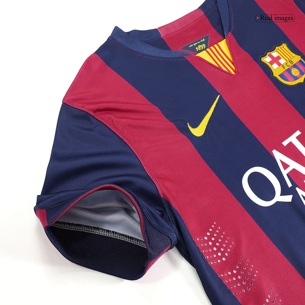 Kits de fútbol Retro NEYMAR JR #11 2014/15 Barcelona Home Soccer Jersey 