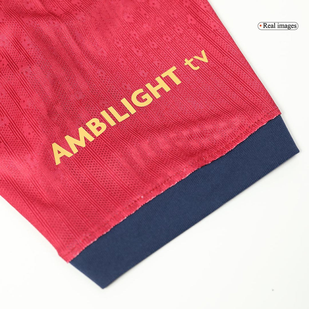 Camiseta de fútbol Raphinha #11, camiseta local del Barcelona 2024/25, roja y azul - UCL (logotipo de Spotify sin texto)