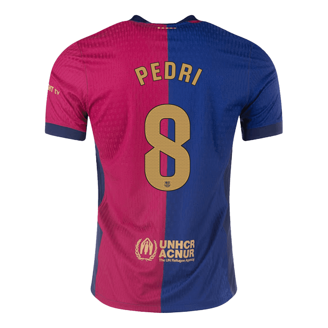 Soccer Kits Authentic  PEDRI #8 Barcelona Home Football Shirt 2024/25- - old sponsor