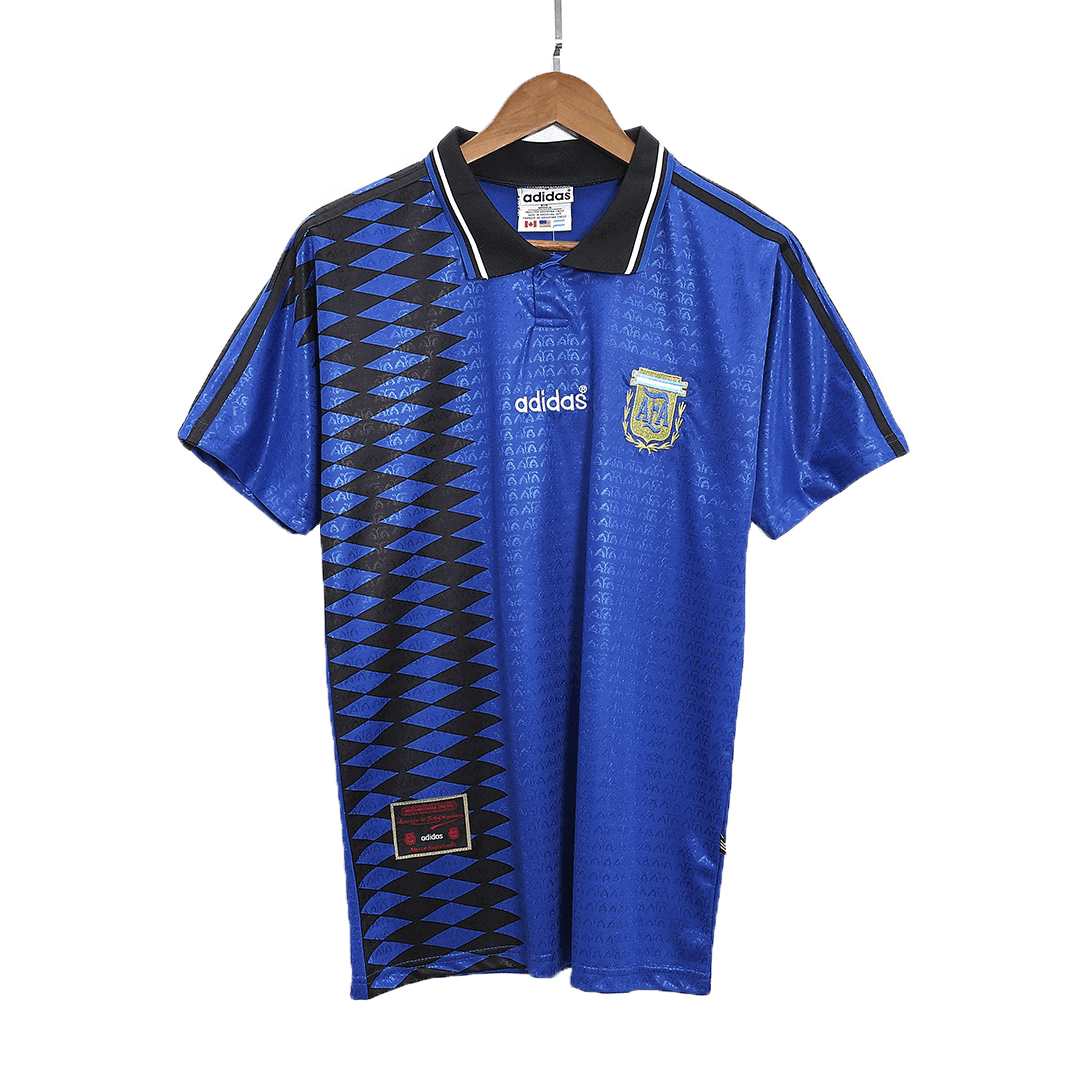 Camiseta de fútbol retro de visitante de Argentina de 1994