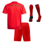 Maillot de football domicile Bayern Munich 2024/25 pour enfant (maillot, short, chaussettes) Rouge