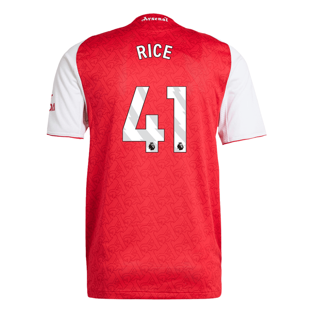 Soccer Kits Authentic RICE #41 Arsenal Home Soccer Jersey 2025/26 Red