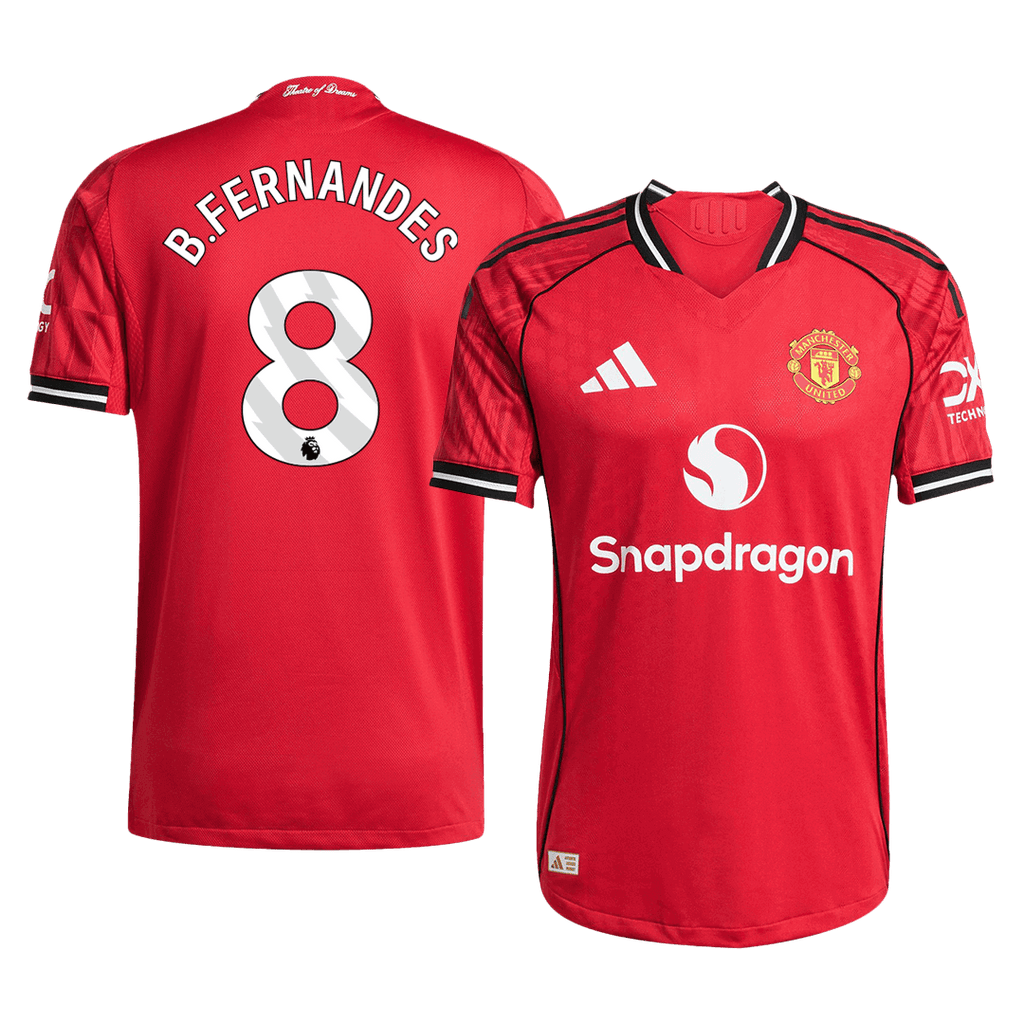 Soccer Kits Authentic B.FERNANDES #8 Manchester United Home Soccer Jersey 2025/26 Red