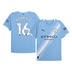 Kits de fútbol RODRIGO #16 Manchester City Camiseta de fútbol local 2025/26 Azul