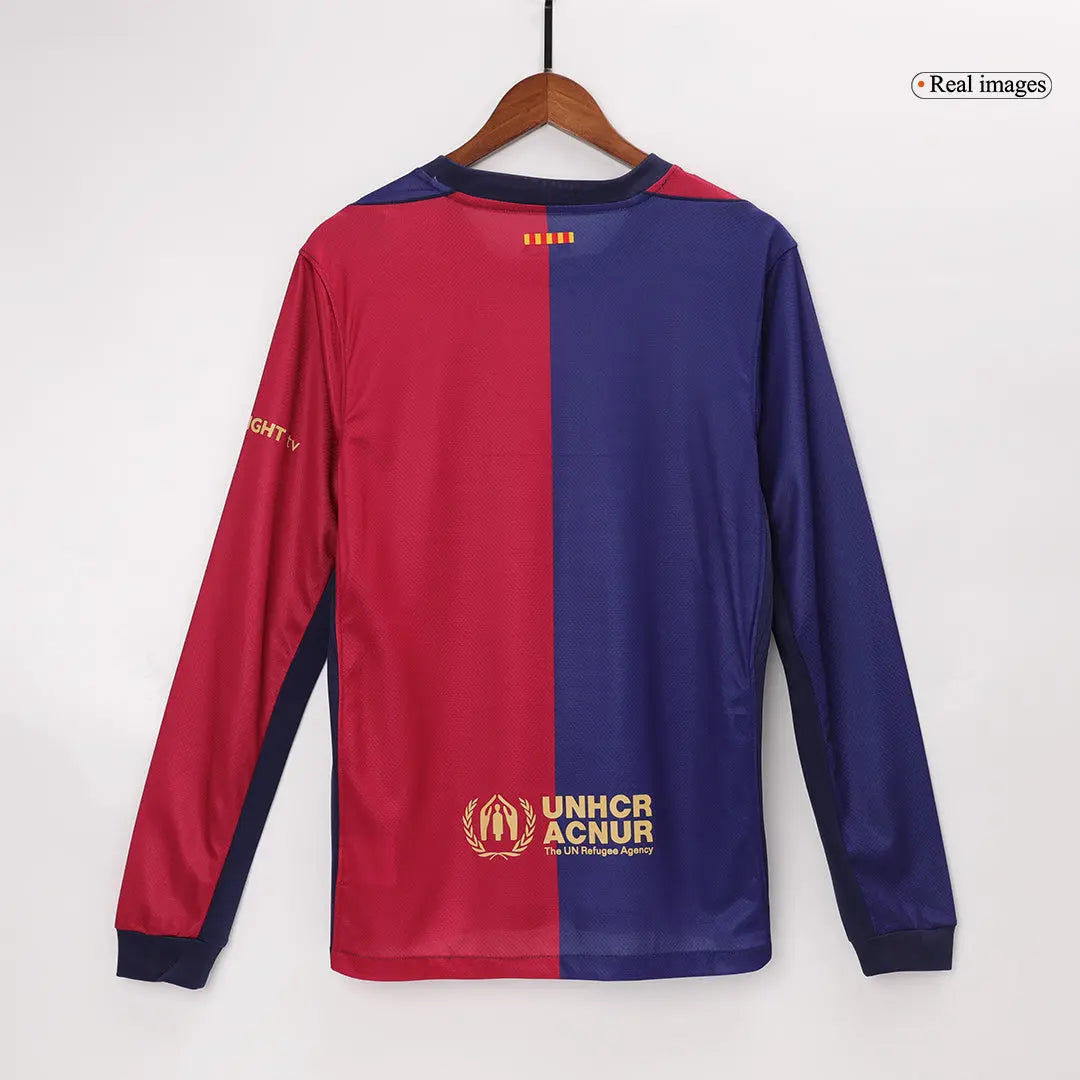Soccer Kits Barcelona Home Long Sleeve Football Shirt 2024/25