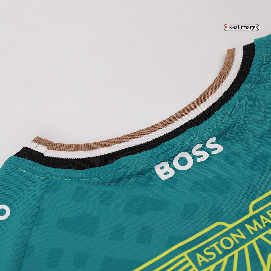 Soccer Kits Aston Martin Aramco Cognizant F1 Racing Team Fernando Alonso Driver T-Shirt 2024