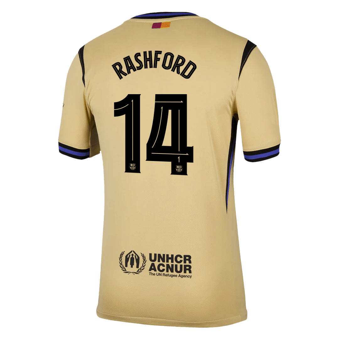 Camiseta de visitante del Barcelona RASHFORD #14 2025/26 amarilla - UCL