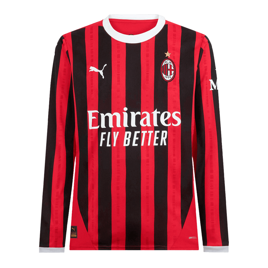 Soccer Kits AC Milan Home Long Sleeve Soccer Jersey 2024/25