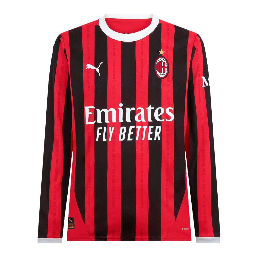 Soccer Kits AC Milan Home Long Sleeve Soccer Jersey 2024/25