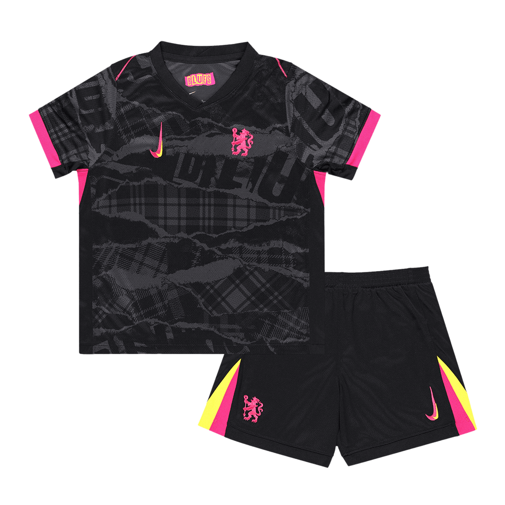Camiseta de fútbol infantil del Chelsea (camiseta y pantalón corto) 2024/25