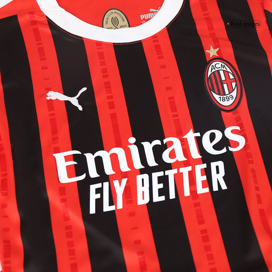 Kit de fútbol para niños: Camiseta de local del AC Milan (camiseta y pantalones cortos) 2024/25