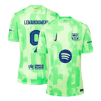 Kits de fútbol LEWANDOWSKI #9 Barcelona Tercera camiseta de fútbol de visitante 2024/25 - UCL£¨Logotipo de Spotify sin texto£©