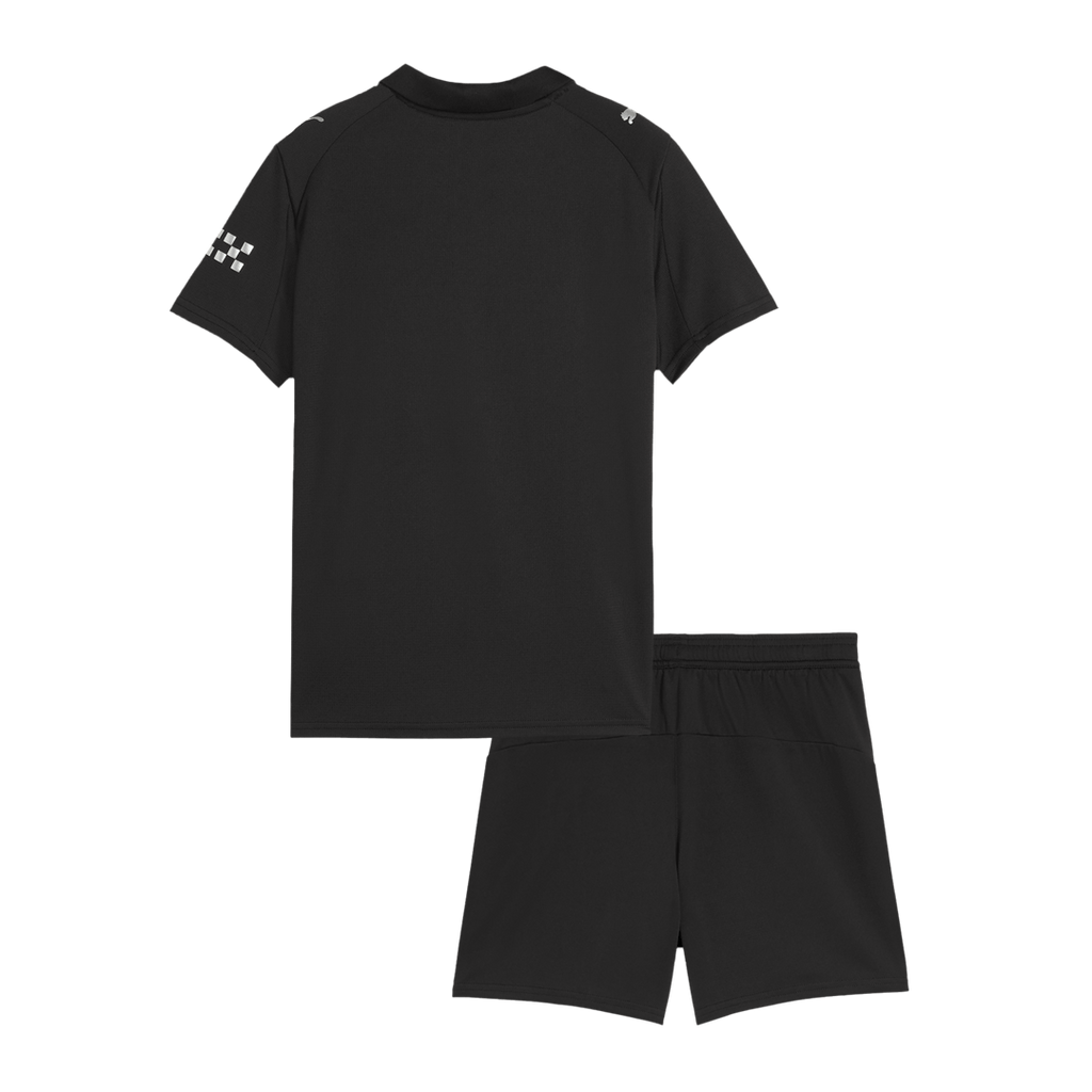Camiseta de visitante del Manchester City para niño (camiseta y pantalón corto) 2025/26, color negro