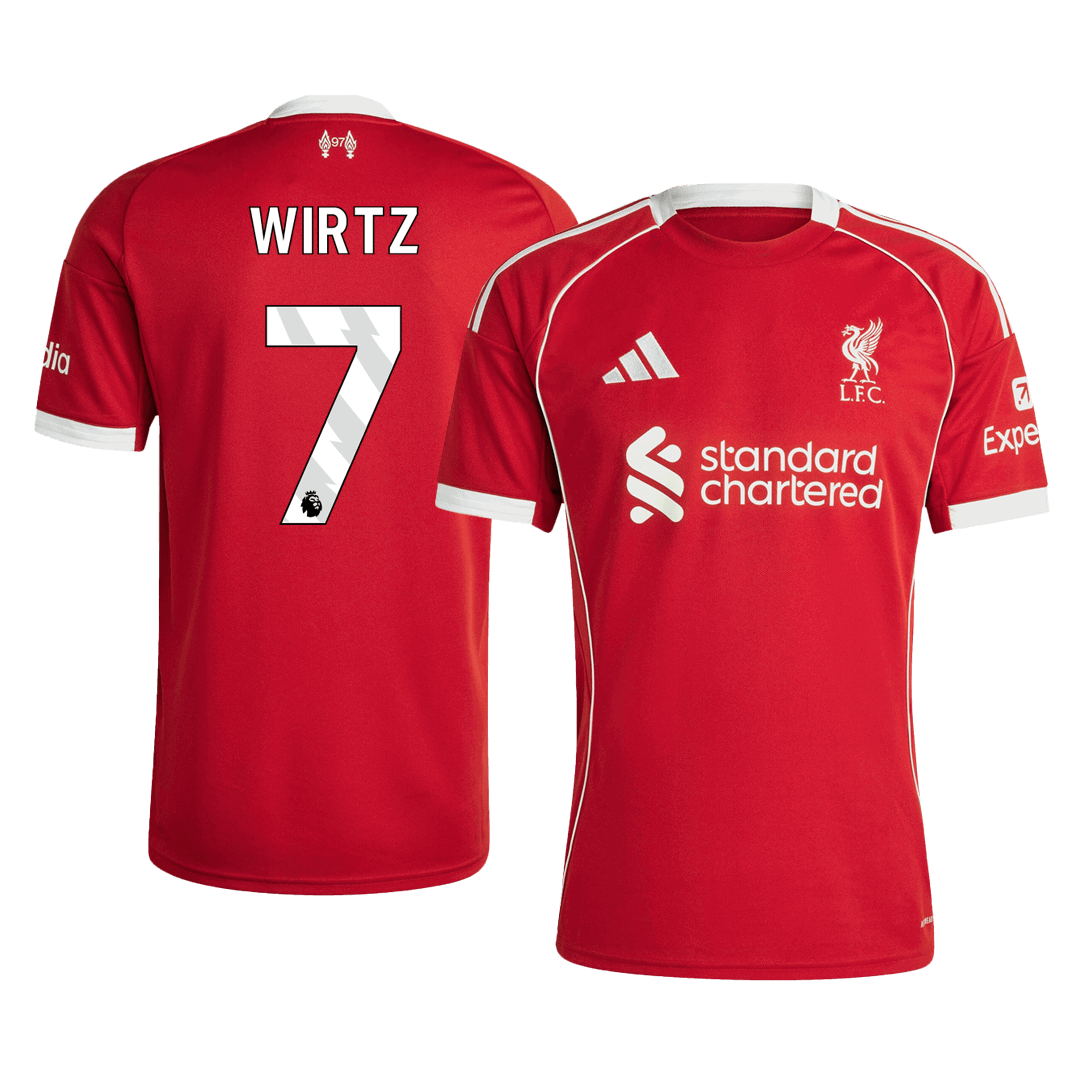 Kits de fútbol WIRTZ #7 Liverpool Home Soccer Jersey 2025/26 Rojo