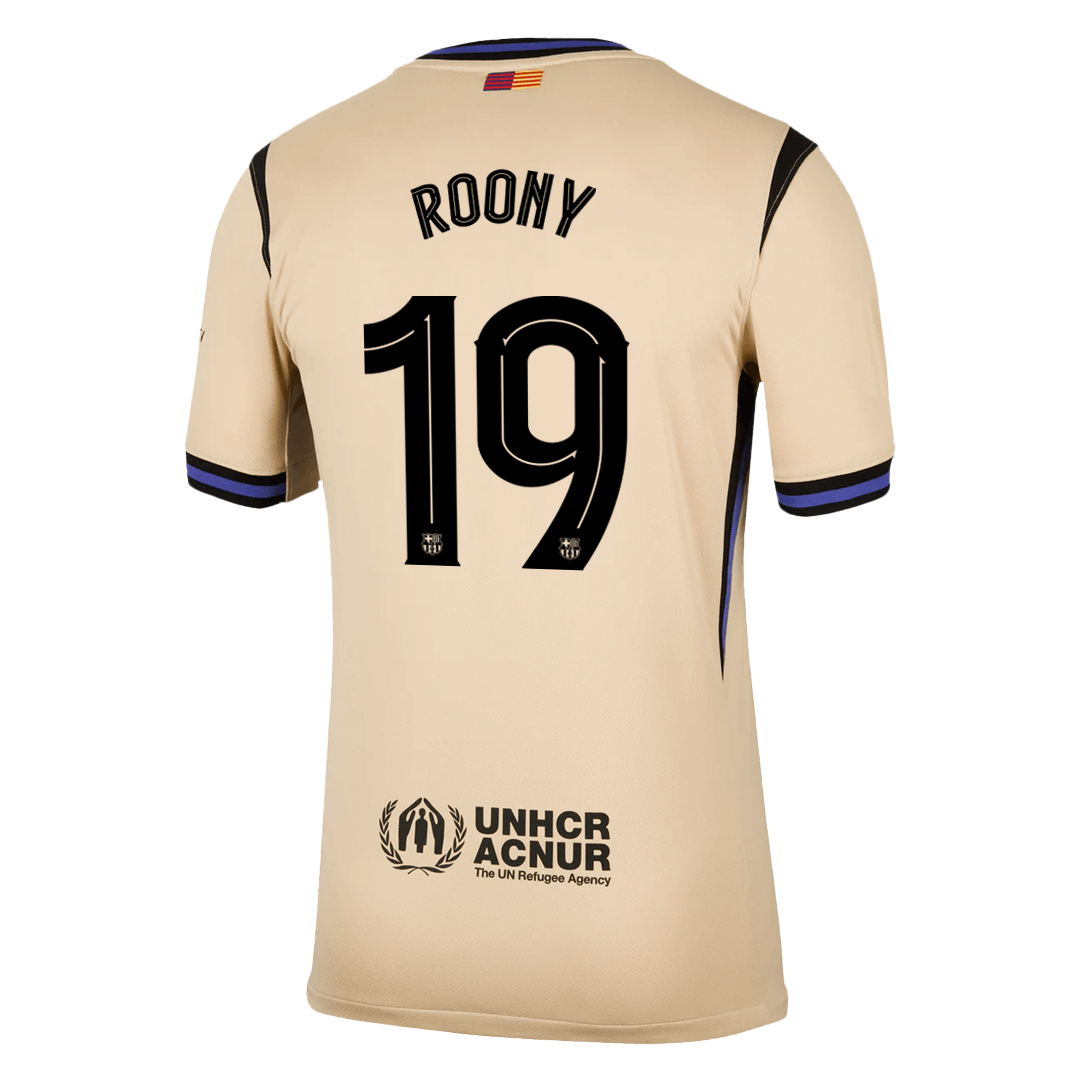 Camiseta de visitante del Barcelona ROONY #19 2025/26 amarilla - UCL