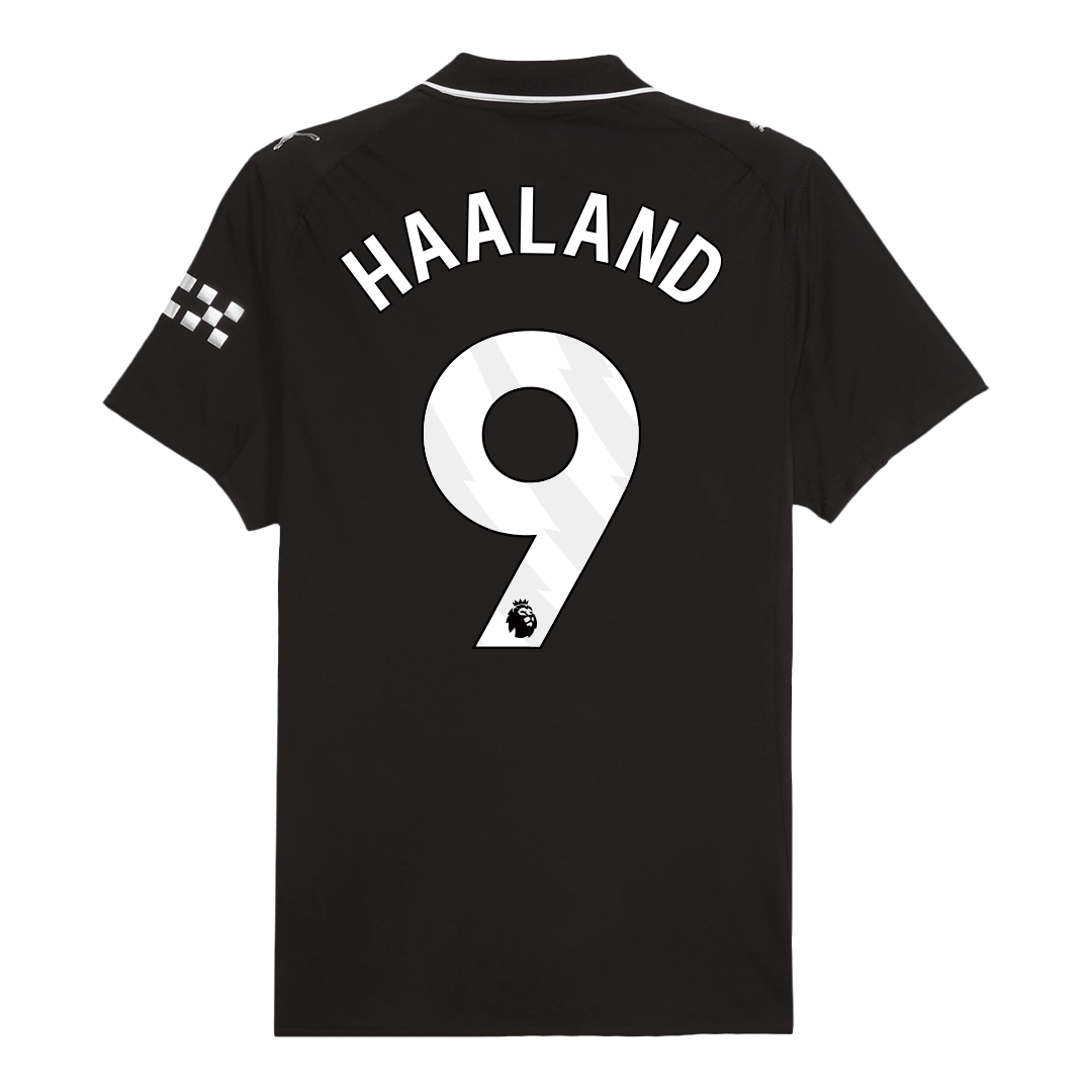Soccer Kits Authentic HAALAND #9 Manchester City Away Soccer Jersey 2025/26 Black