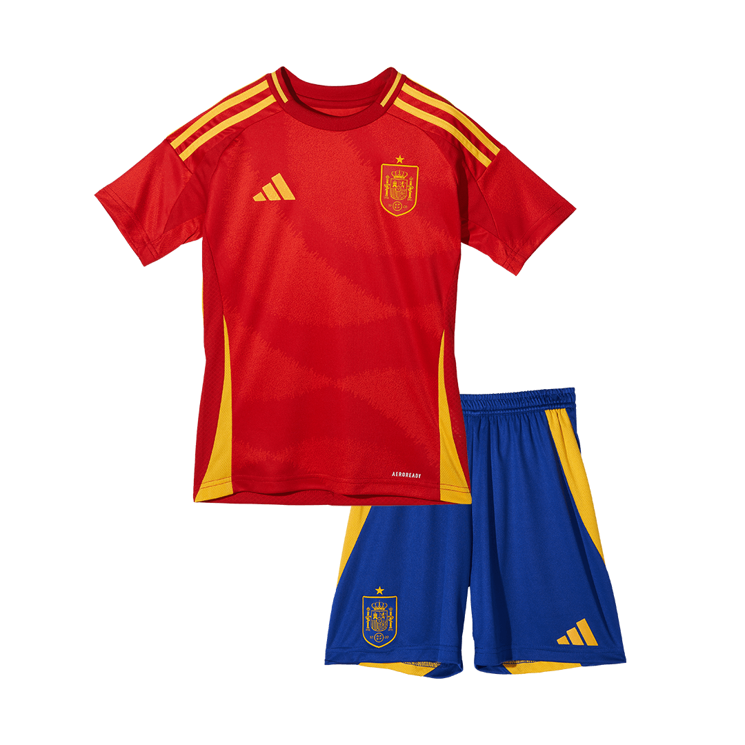 Kits de fútbol para niños: camiseta local de España (camiseta y pantalón corto) para la Eurocopa 2024