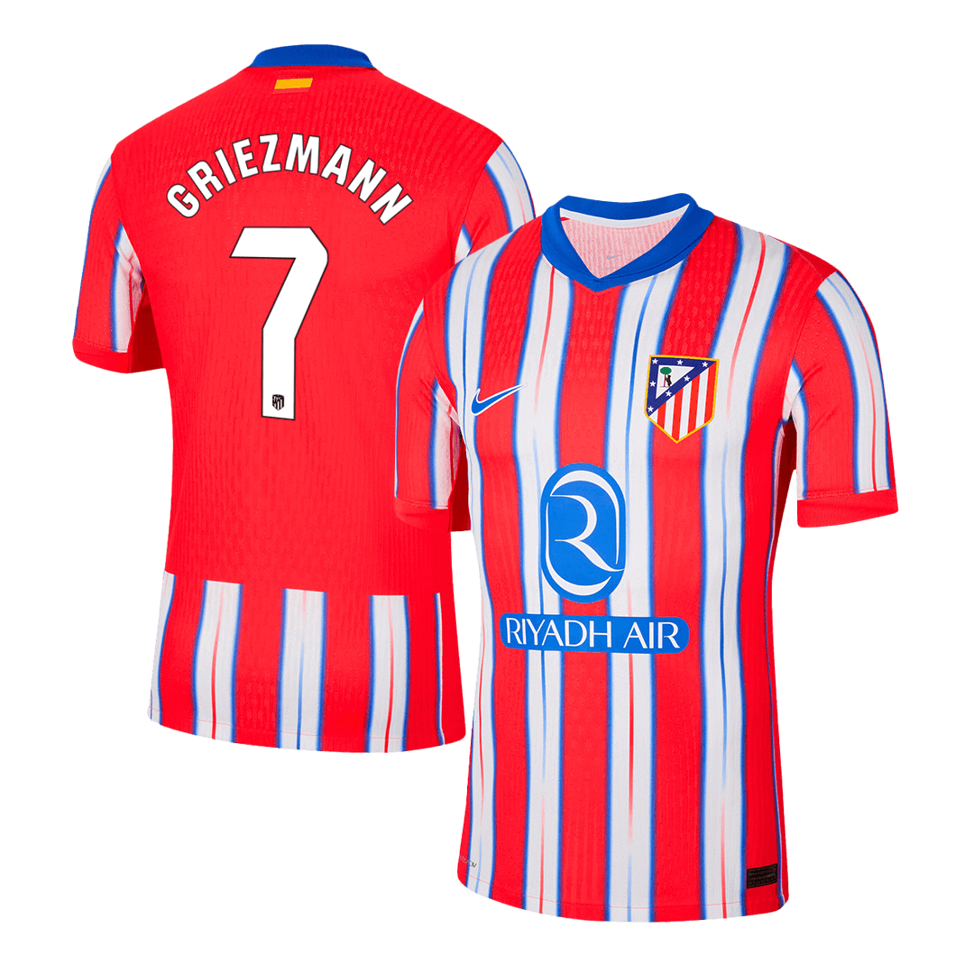 Soccer Kits Authentic GRIEZMANN #7 Atletico Madrid Home Soccer Jersey 2024/25