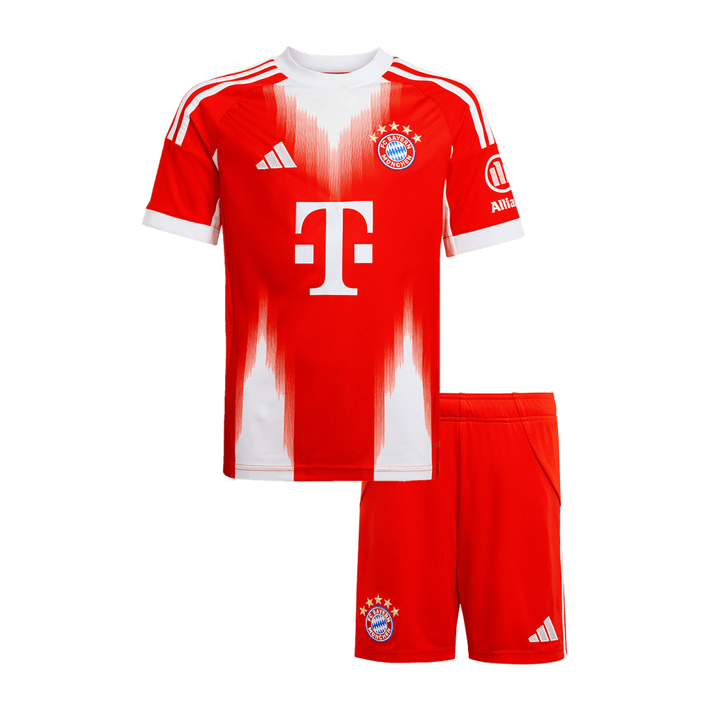 Maillot de football domicile Bayern Munich 2025/26 pour enfant (maillot + short) Rouge