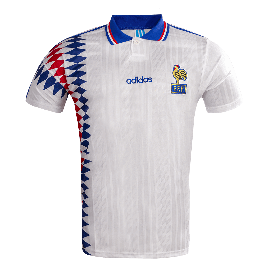 Camiseta de fútbol retro de visitante de Francia 1994