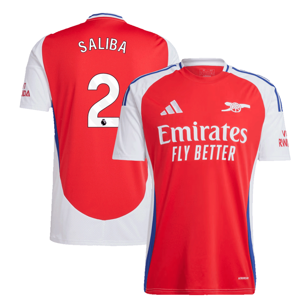 Camiseta de fútbol local SALIBA #2 del Arsenal 2024/25