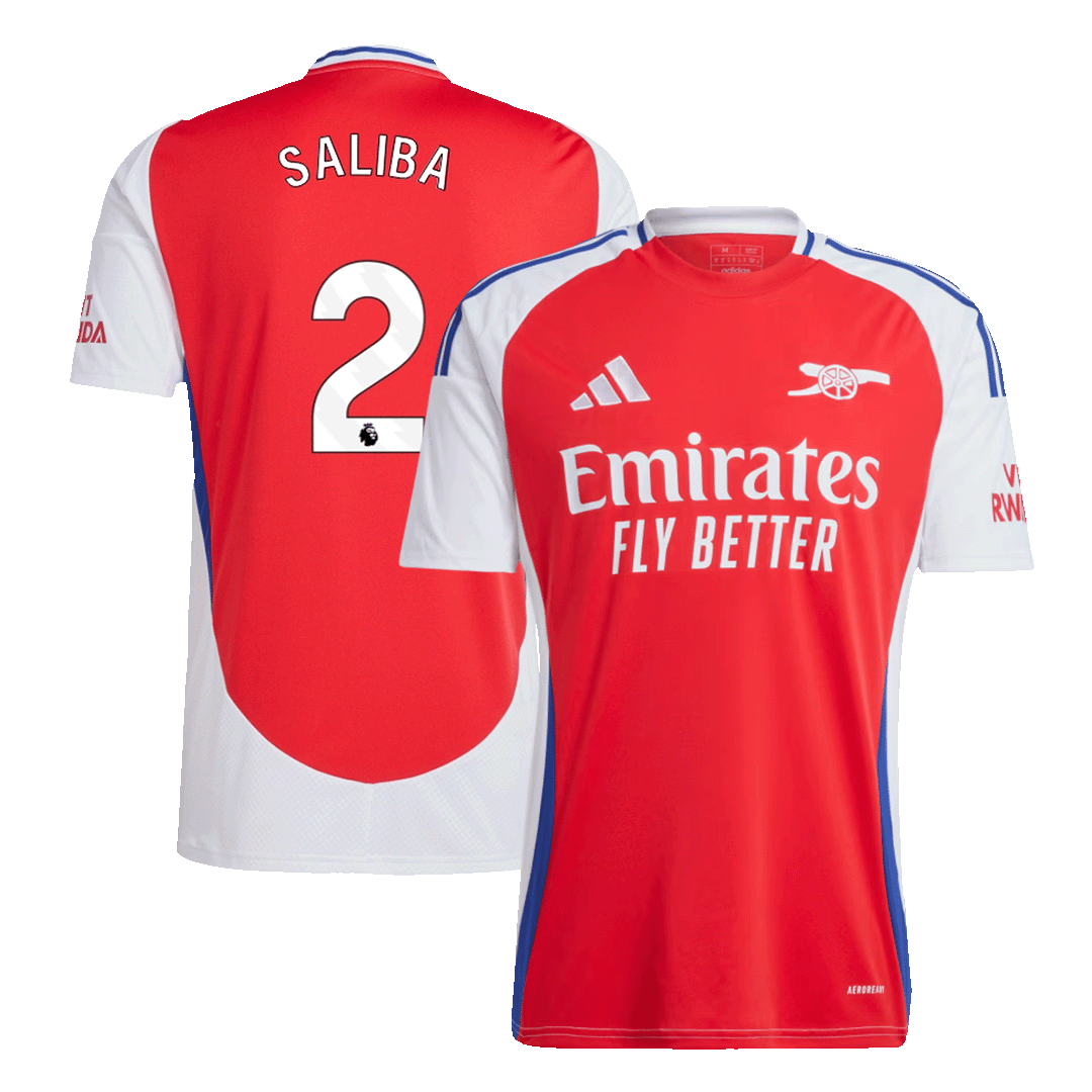 Camiseta de fútbol local SALIBA #2 del Arsenal 2024/25
