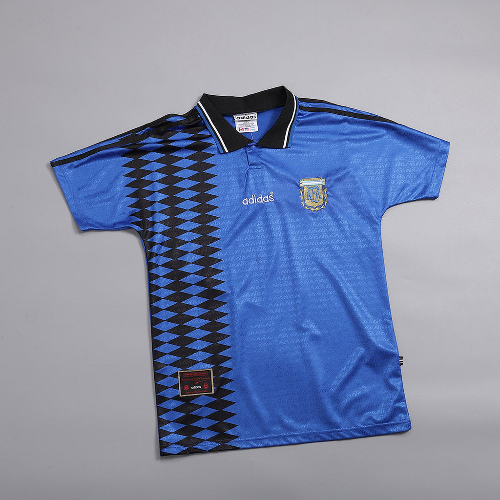Camiseta de fútbol retro de visitante de Argentina de 1994
