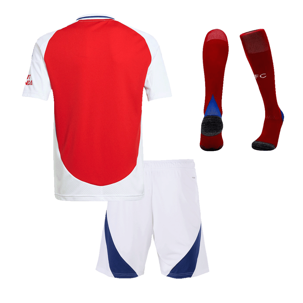 Kits de fútbol: Camiseta de fútbol local del Arsenal para niños (camiseta, pantalones cortos y calcetines) 2024/25