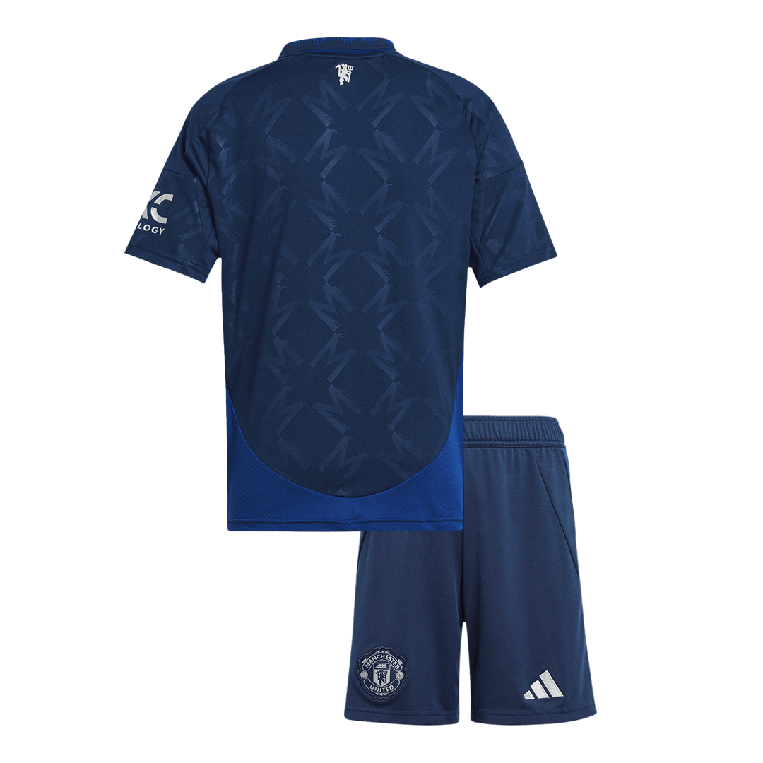 Camiseta de visitante del Manchester United para niños (camiseta y pantalón corto) 2024/25