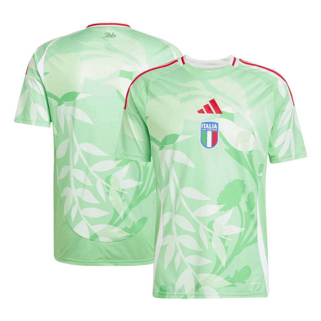 Maillot de football extérieur Italie 2025 vert pour homme - Championnat d'Europe féminin