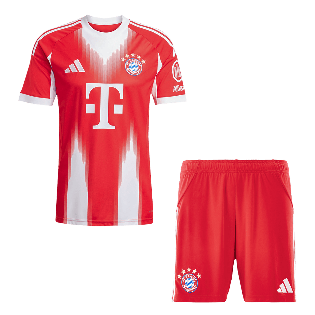 Soccer Kits Bayern Munich Home Soccer Jersey Kit(Jersey+Shorts) 2025/26 Red